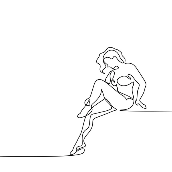 Femme se repose après la procédure de spa — Image vectorielle