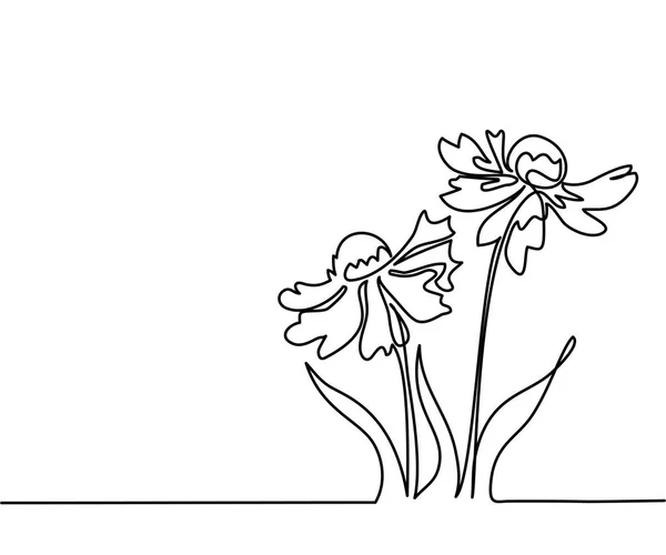 Desenho de bela flor — Vetor de Stock