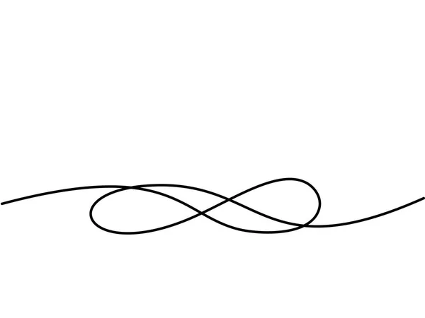 Unendlichkeitssymbol. durchgehende Linienzeichnung — Stockvektor