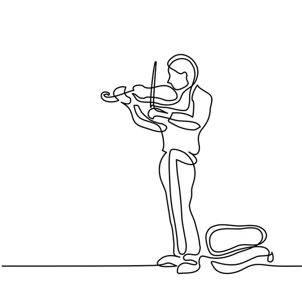 Street musician man playing the violin