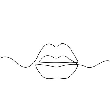 Güzel kadın dudaklar logo