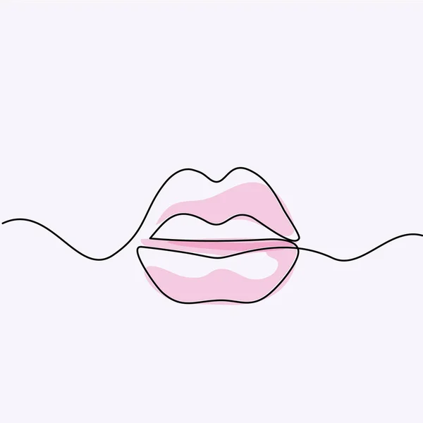 Bella donna labbra logo — Vettoriale Stock