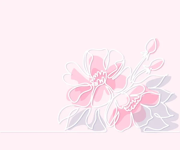 Kresba z krásné květiny — Stockový vektor