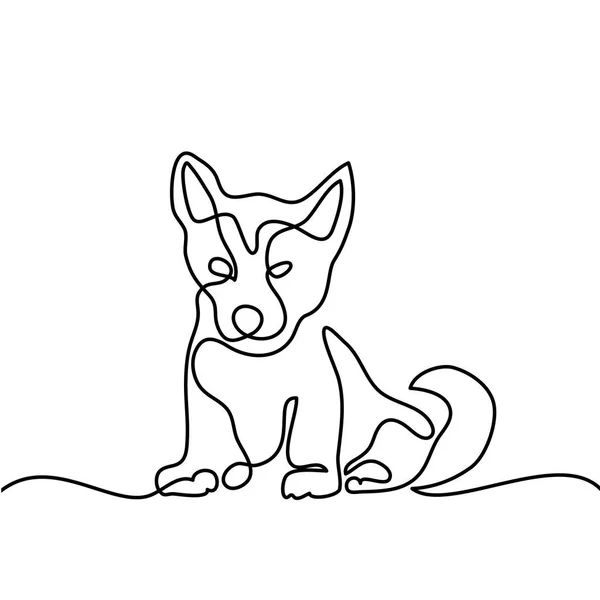 Perro saltando y jugando — Vector de stock