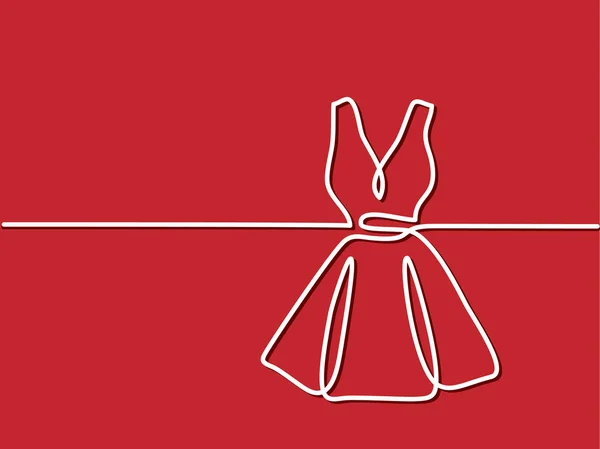 Силуэт праздничное женское платье — стоковый вектор