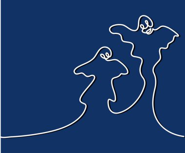 Hayalet çizgi film Halloween sürekli çizgi çizme