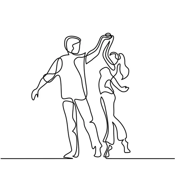 Feliz pareja de amor bailando . — Vector de stock