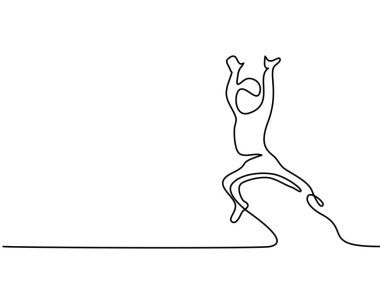 Mutlu yürümeye başlayan çocuk yatağa atlama