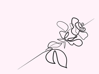 Güzel gül çiçek logosu