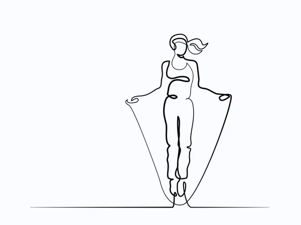 Joyeux saut femme . — Image vectorielle