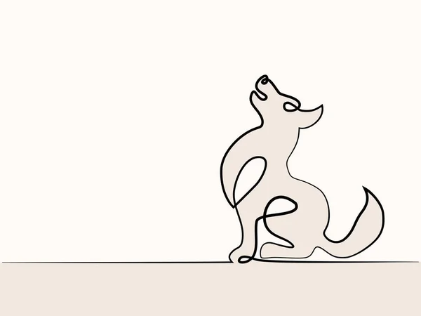 Mignon chien assis — Image vectorielle