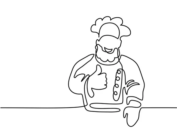 Chef cuisinier en uniforme — Image vectorielle