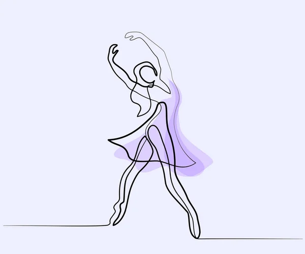 Bailarina de ballet bailarina — Vector de stock
