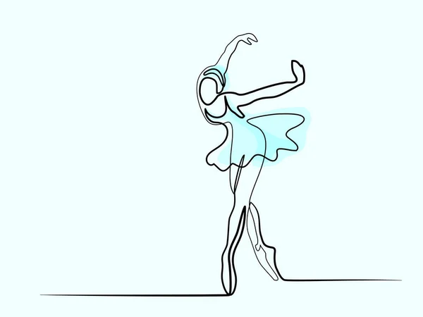 Ballet danser ballerina — Stockvector