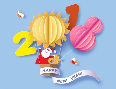 Mutlu yeni 2018 yıl kartı