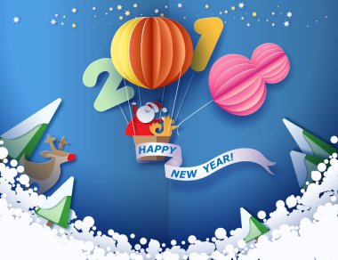 Mutlu yeni 2018 yıl kartı