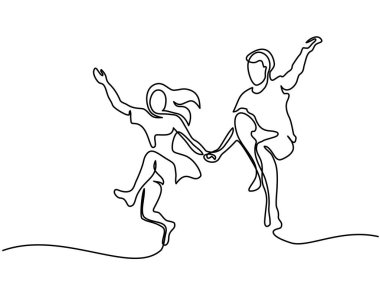 Mutlu atlama çift gitar ile