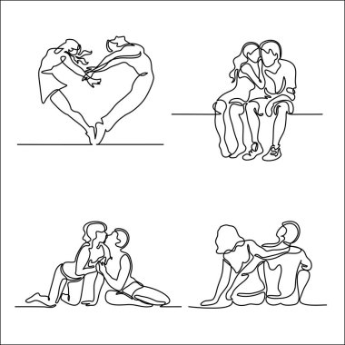 Sürekli genç çift oturan aşık ayarla