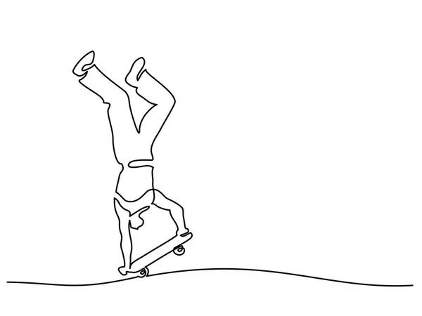 スケート ボードに乗って少年 — ストックベクタ