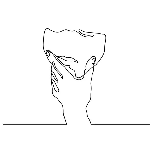 Muž, pokrývající jeho ústa rukou — Stockový vektor