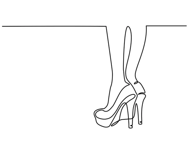 Sexy gambe donna in scarpe tacchi alti — Vettoriale Stock