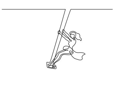 Kız sallanıyor salıncakta