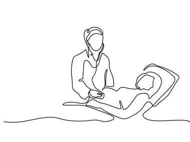 Hamile kadın doktoru ziyaret ediyor.