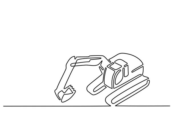 Sinal de escavadeira, ilustração vetorial simples —  Vetores de Stock