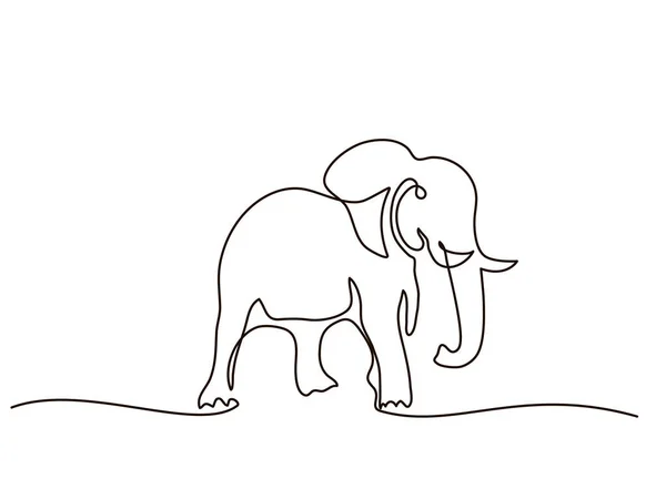 Elefante caminando símbolo — Archivo Imágenes Vectoriales