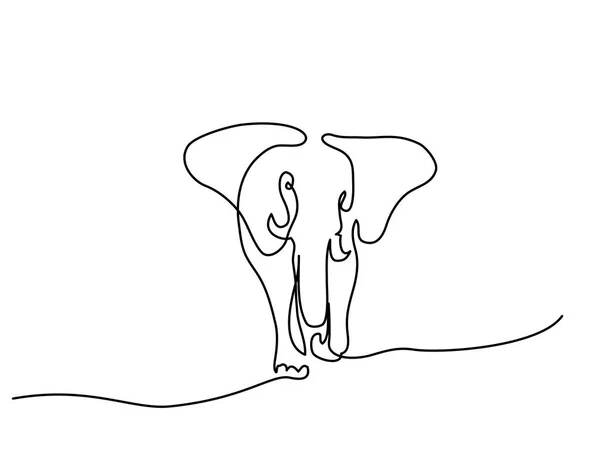 Elefante caminando símbolo — Vector de stock
