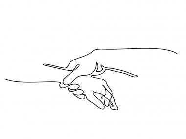 Holding man and woman hands together clipart