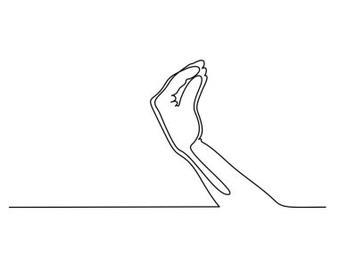 El parmakları ile bir tutam katlanmış