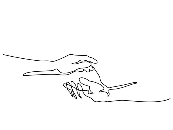 Чоловік і жінка тримають руки разом — стоковий вектор