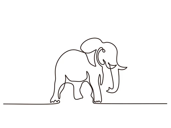 Elefante caminando símbolo — Archivo Imágenes Vectoriales