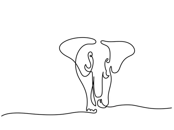 Elefante simbolo di camminare — Vettoriale Stock