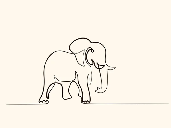 Elephant walking symbol — Stock Vector