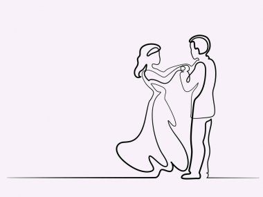 Seven çift beyaz arka plan üzerinde