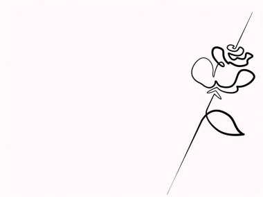 güzel çiçek sürekli çizgi çizme