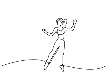 Beyaz arka plan üzerinde mutlu atlama kadın.