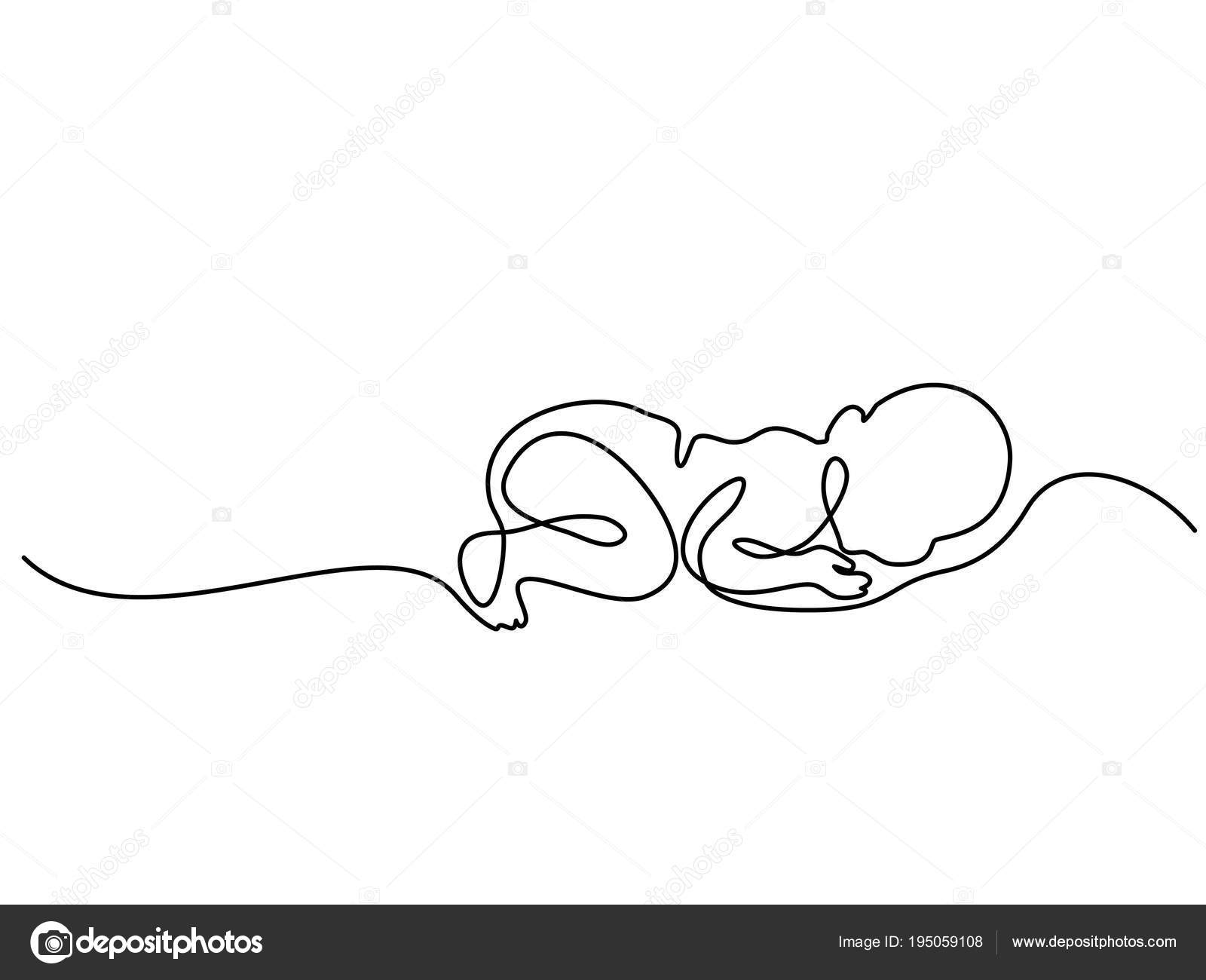 Desenho de bebê sobre ilustração vetorial de fundo branco