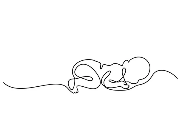 可爱的宝宝躺在白色的背景 — 图库矢量图片