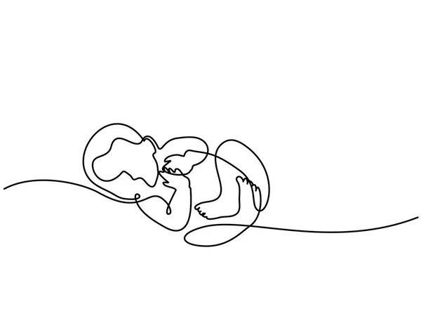 Bayi manis berbaring di latar belakang putih Stok Vektor Bebas Royalti