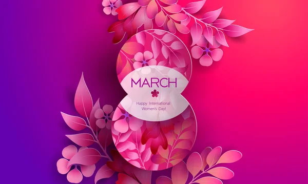 Womens day 8 March greating card abstract background — 스톡 벡터