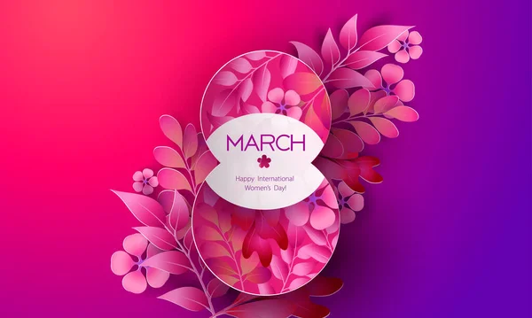 Womens day 8 March greating card abstract background — Stock Vector