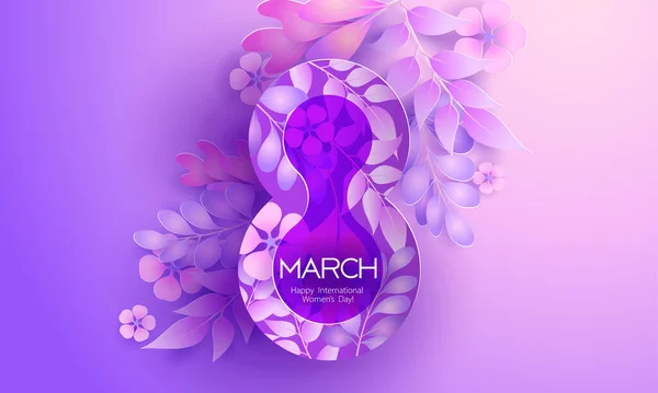 Womens day 8 March greating card abstract background — 图库矢量图片