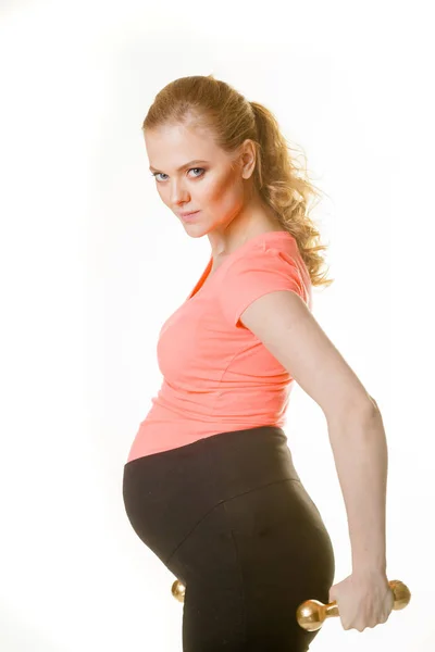 スポーツのための妊娠中の女性 — ストック写真