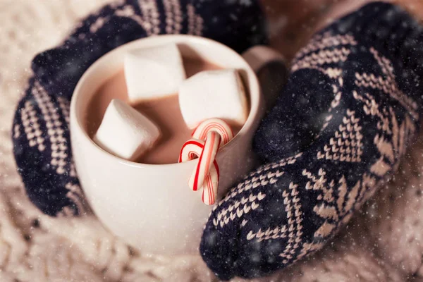 Xícara de chocolate quente — Fotografia de Stock