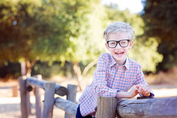 Boy student in glasses — Stock Photo, Image