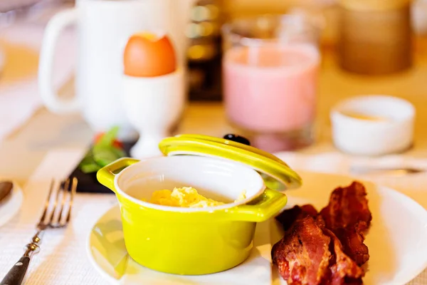 Breakfast in hotel — Stock Photo, Image