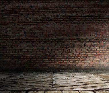 Tuğla duvarlı eski oda